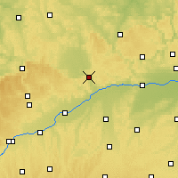 Nearby Forecast Locations - Zemský okres Dunaj-Ries - Mapa