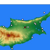 Nearby Forecast Locations - Nikósie - Mapa