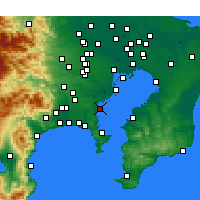 Nearby Forecast Locations - Jokohama - Mapa