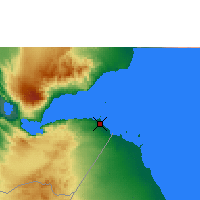 Nearby Forecast Locations - Džibuti - Mapa