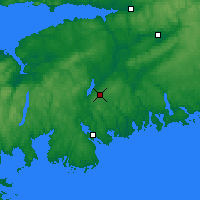 Nearby Forecast Locations - Halifax Letiště - Mapa